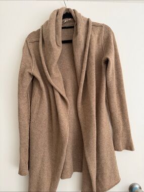 Vince Open-Front Draped Cardigan - Camel